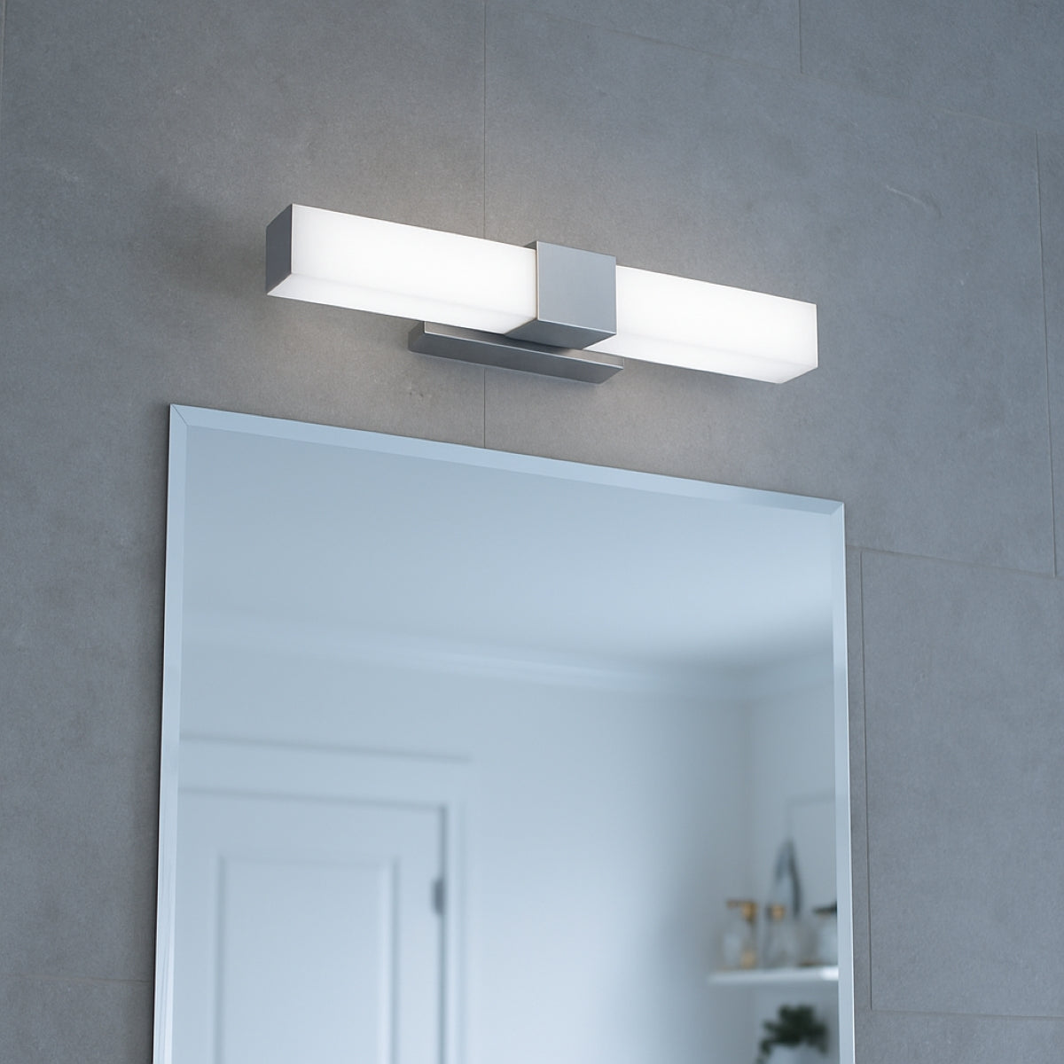 CGC AMBER LED Chrome IP44 Bathroom Over Mirror wall Light 8W