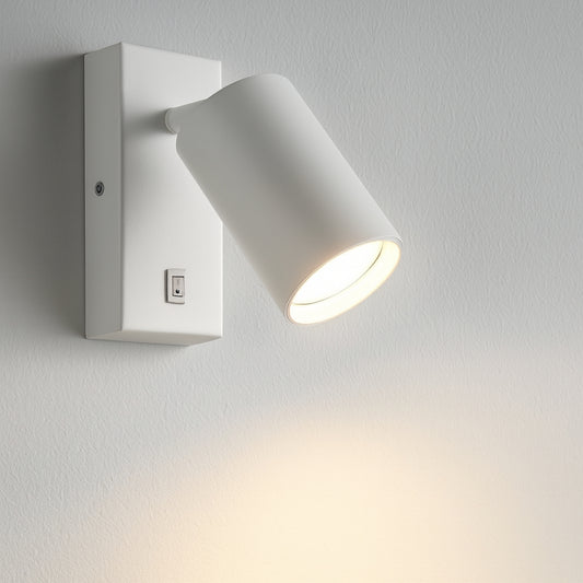 CGC BELLA White GU10 Wall Light With On/Off Switch and Adjustable Head