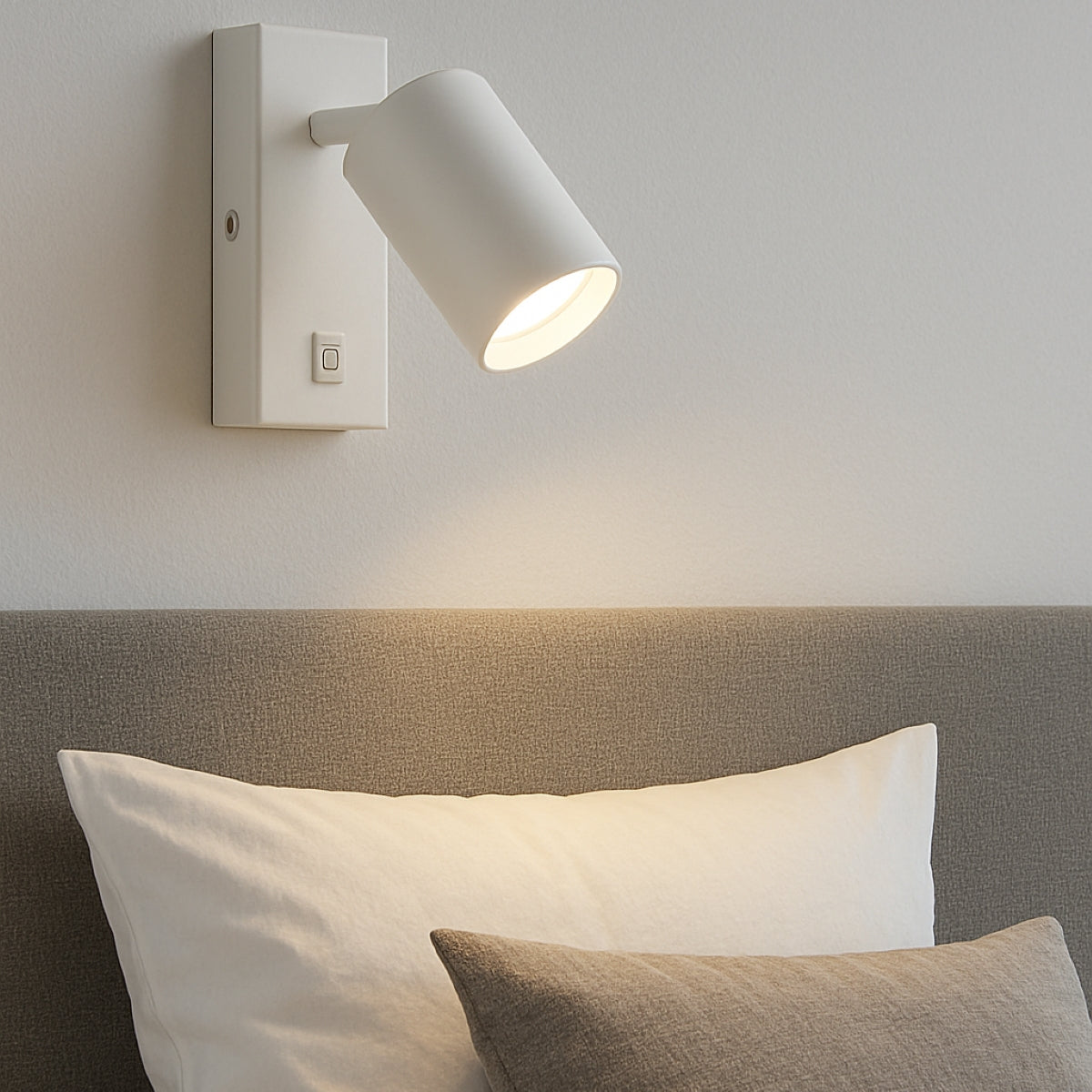 CGC BELLA White GU10 Wall Light With On/Off Switch and Adjustable Head