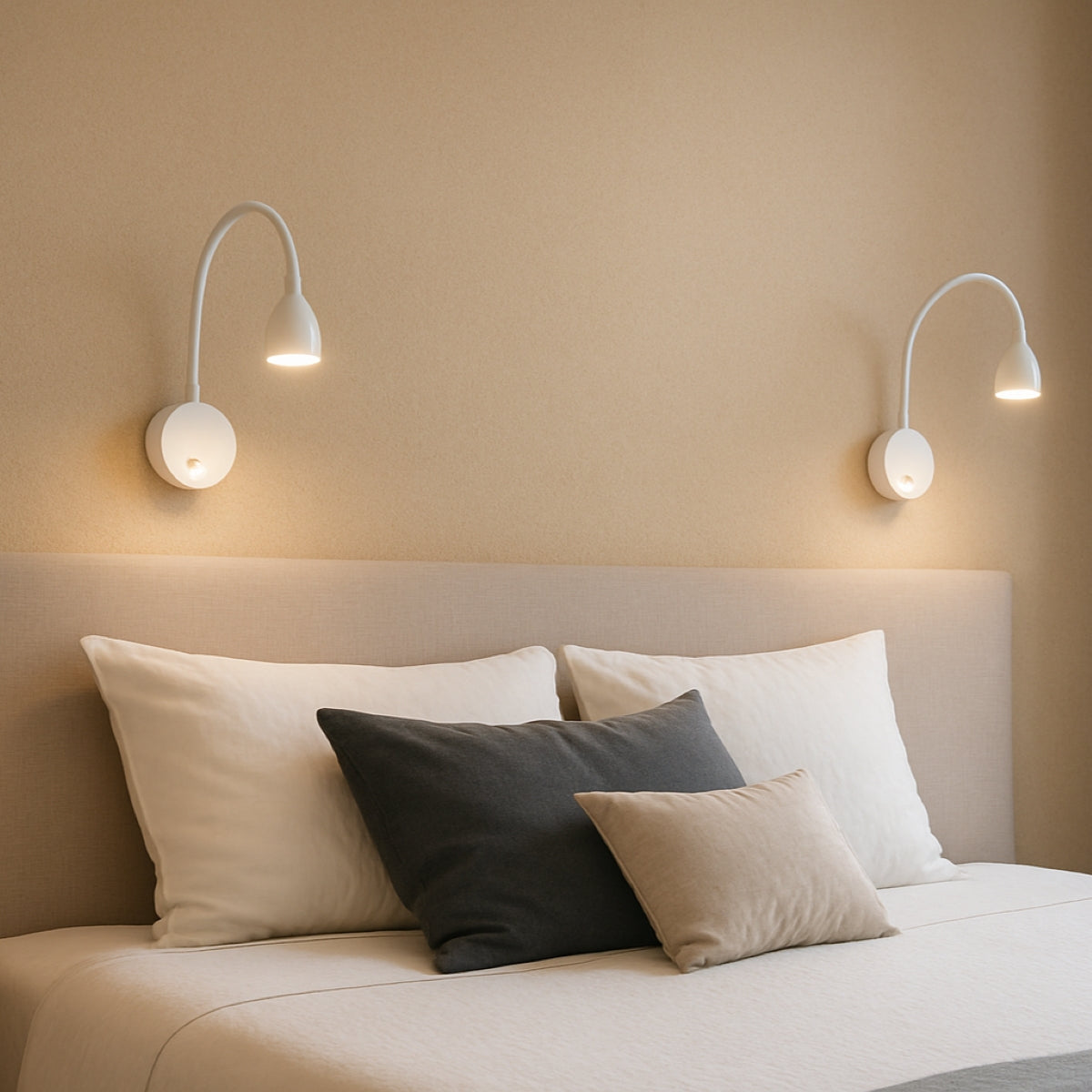 CGC STONEY LED White Flexible Wall Light Bedside Table Reading Light