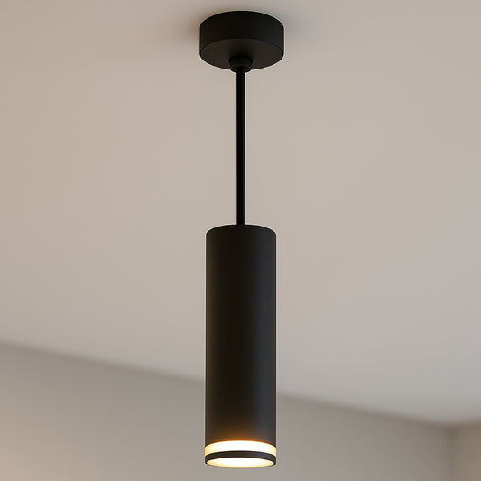 CGC SOLIS Black Suspended Cylinder Ceiling Light