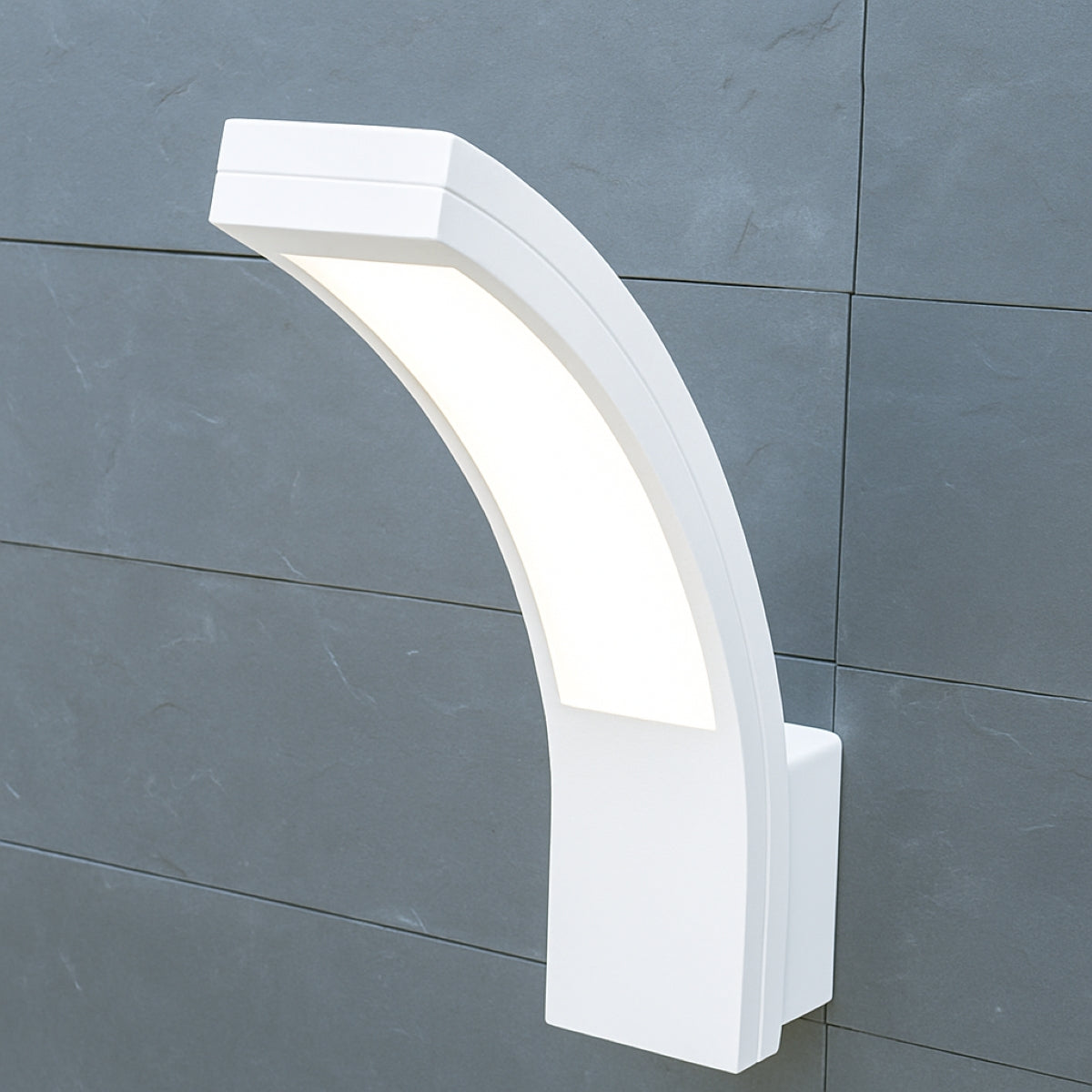 CGC PARIS White LED Curved Outdoor Wall Light