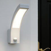CGC PARIS White LED Curved Outdoor Wall Light With Motion Sensor