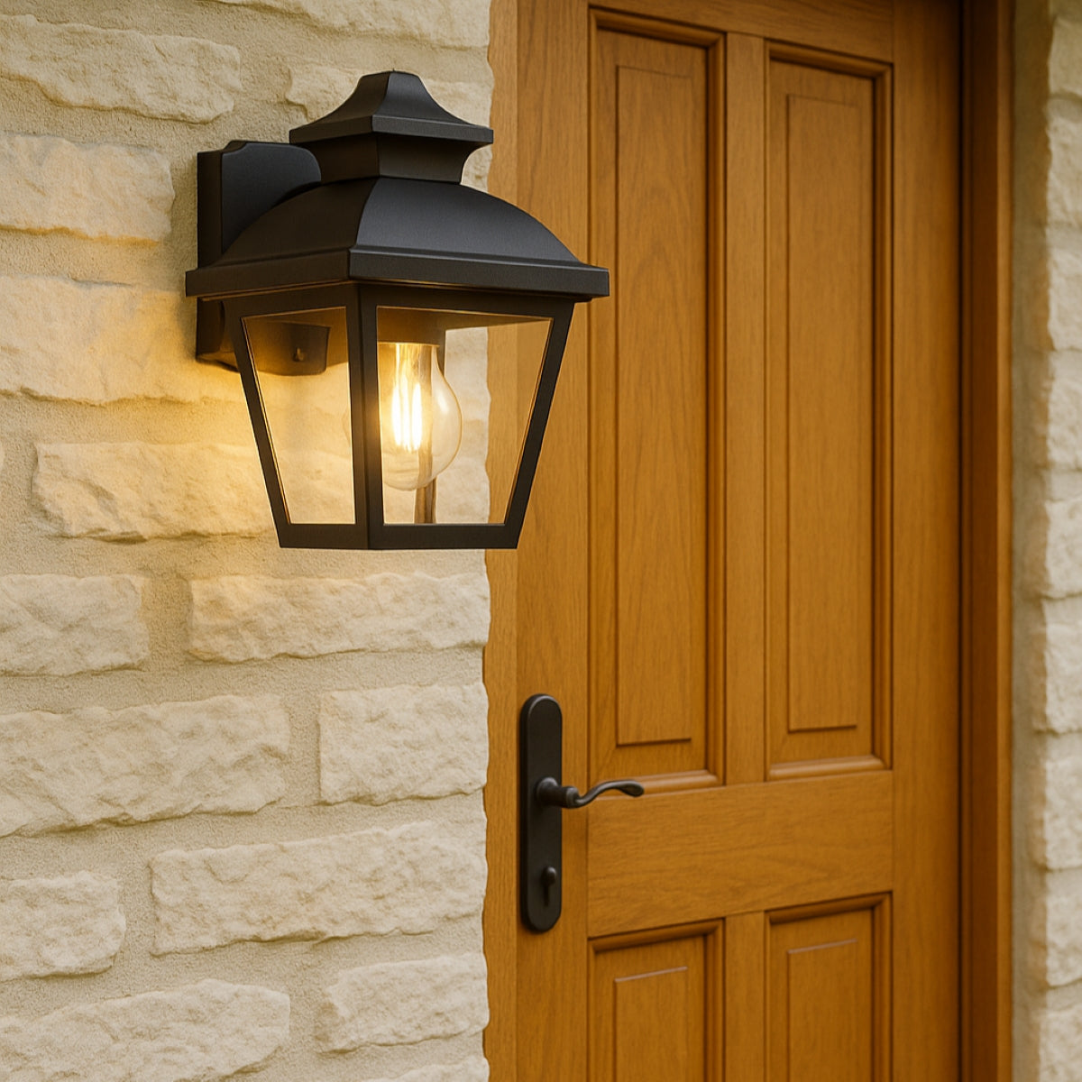 CGC HOPE Black Outdoor Wall Lantern Light