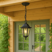 CGC YASMIN Black Outdoor Traditional Lantern Style Hanging Light