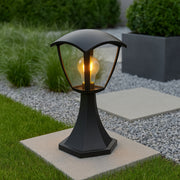 CGC VIOLET Black Outdoor Short Post Coach Style Light