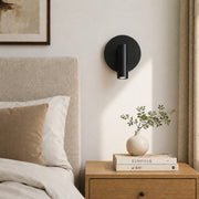 CGC SCARLET Black Adjustable Head LED Rechargeable Magnetic USB Reading Bedside Wall Light