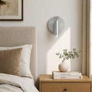CGC SCARLET Satin Nickel Adjustable Head LED Rechargeable Magnetic USB Reading Bedside Wall Light