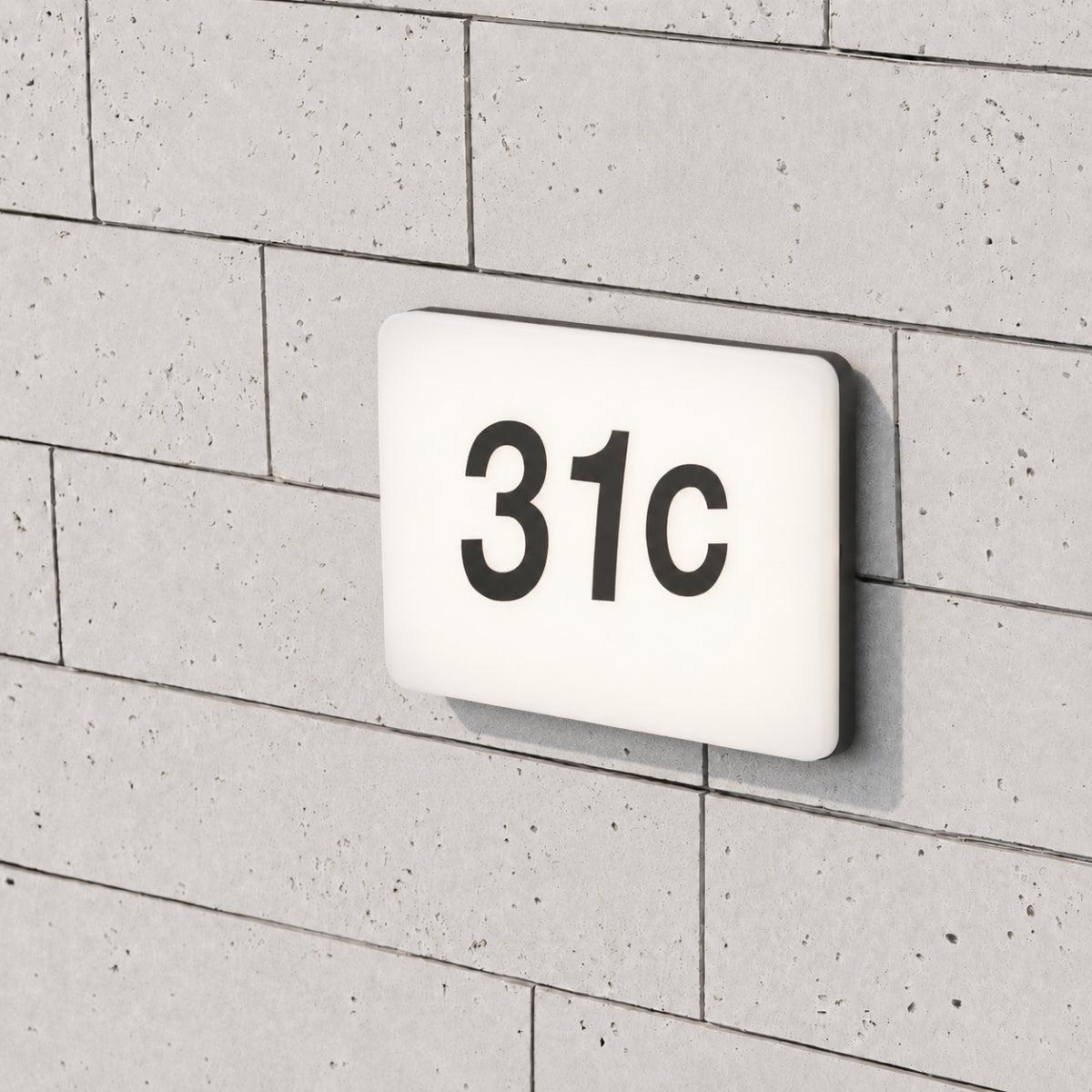 CGC Outdoor House Number Black LED Slim Wall Light