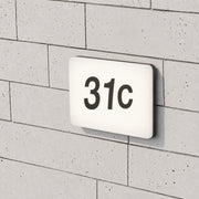 CGC Outdoor House Number Black LED Slim Wall Light