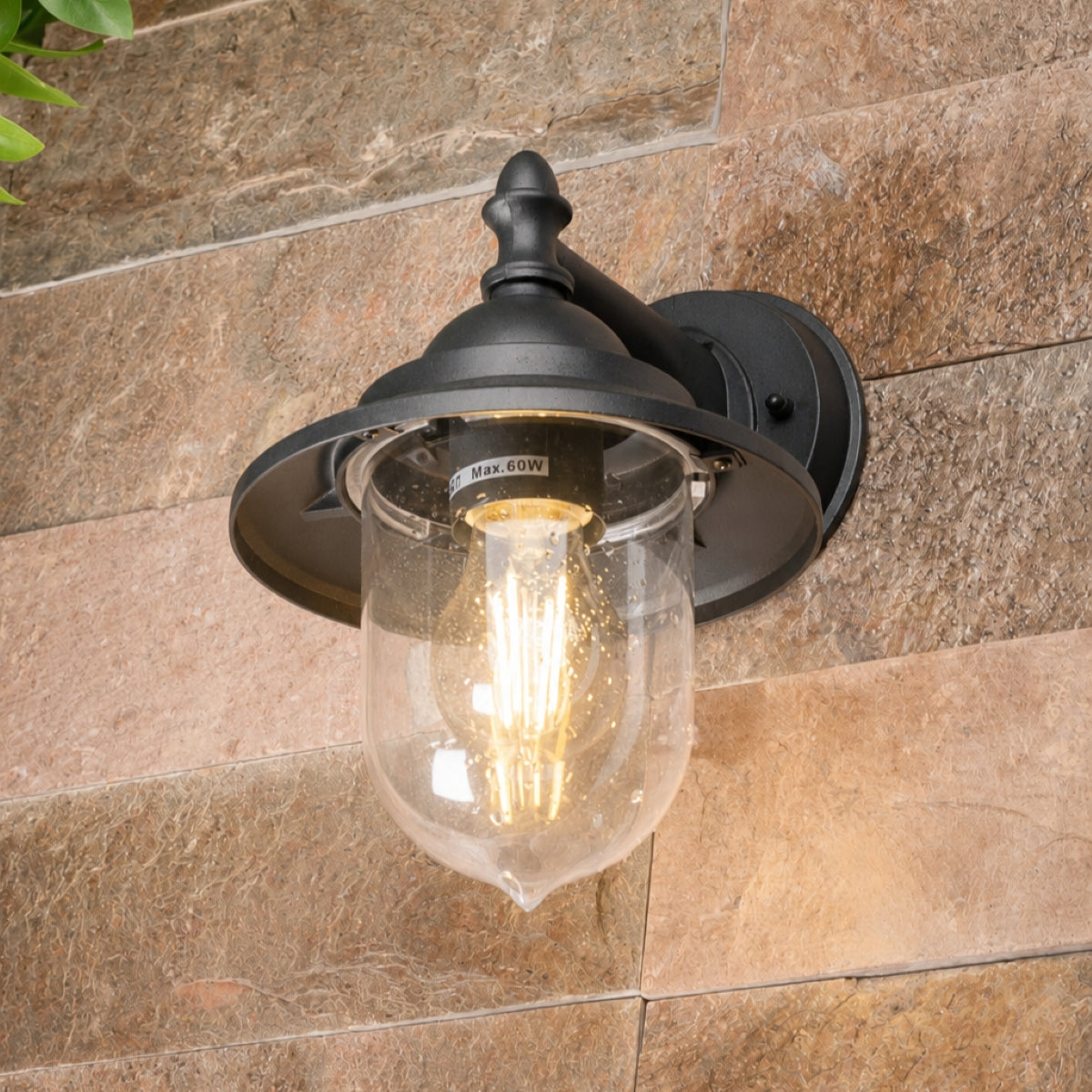 CGC RYDER Matt Black Fisherman Lantern Wall Light