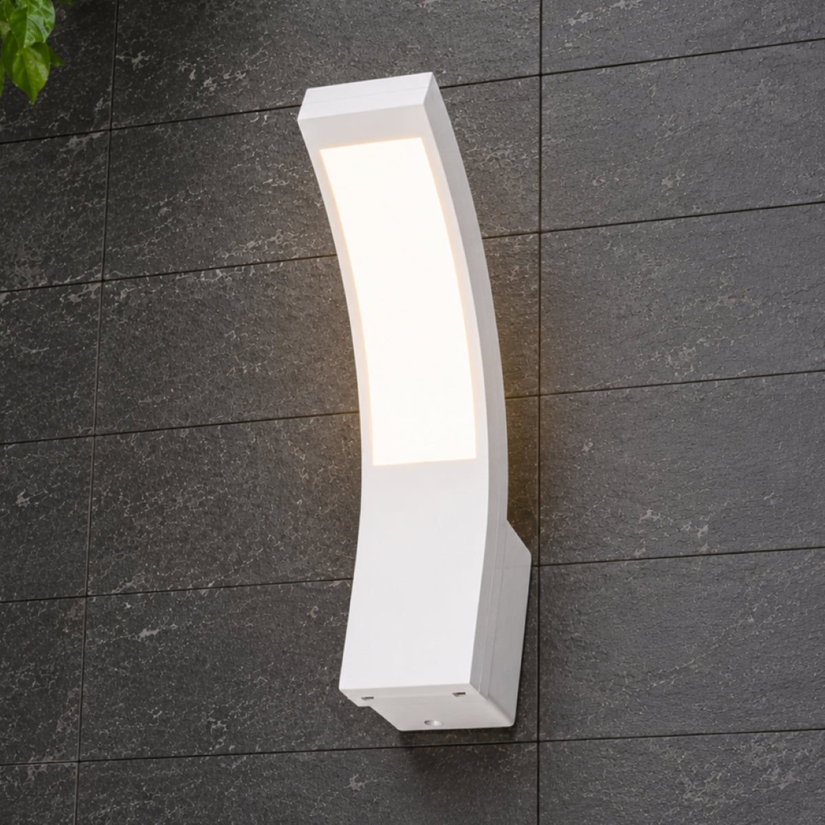 CGC PARIS White LED Curved Outdoor Wall Light
