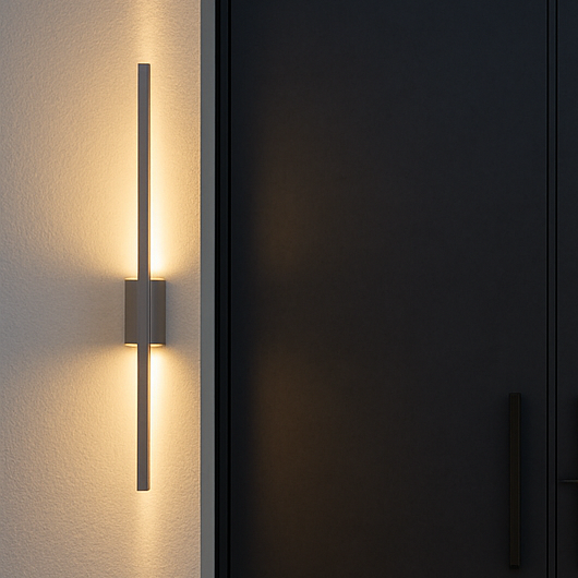 CGC ISLA Anthracite Dark Grey Long Slim LED Outdoor Indoor Wall Light 3000k Warm White 12W IP54