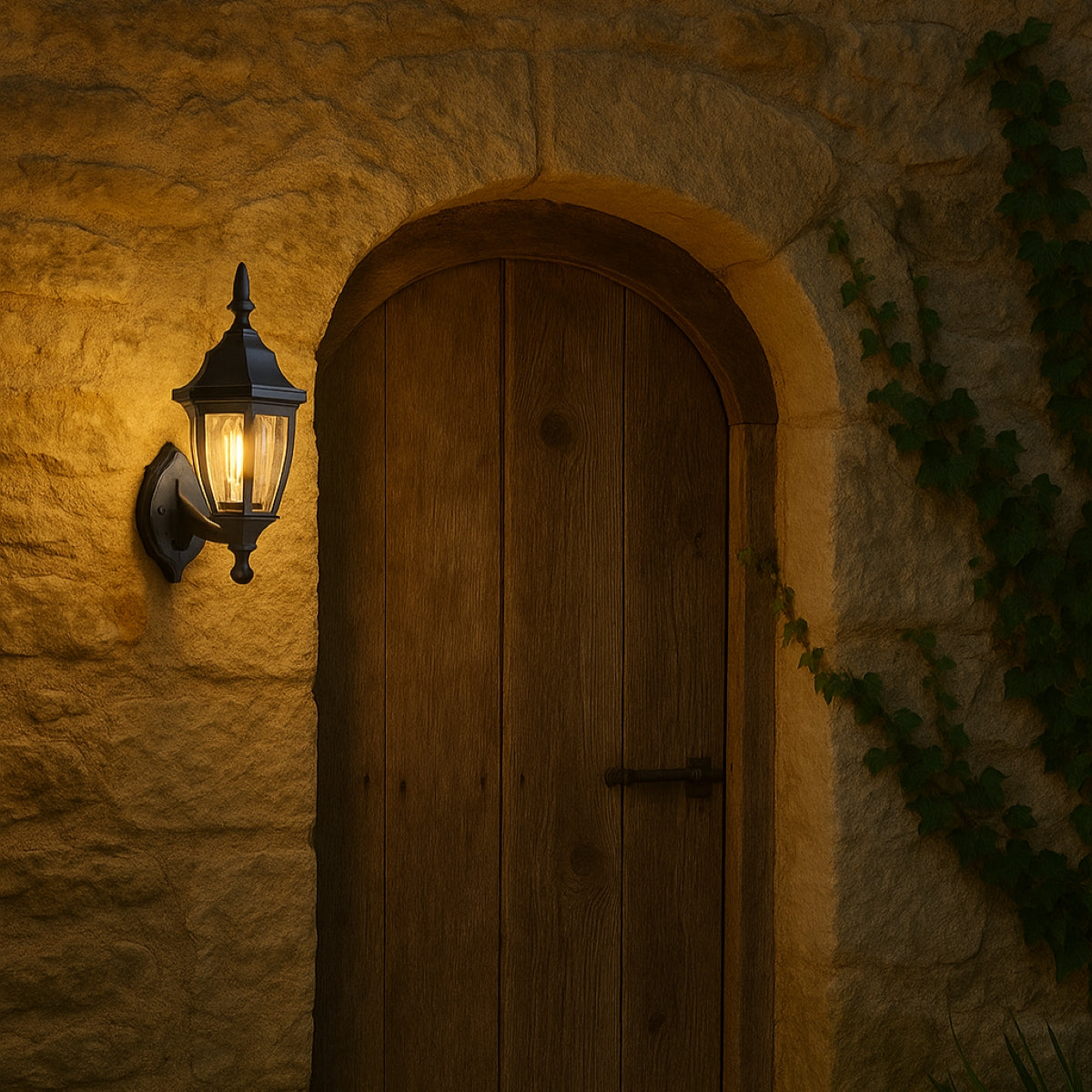 CGC DADA Black Outdoor Wall Lantern Vintage Wall Light IP44 E27 Standard Screw Polycarbonate