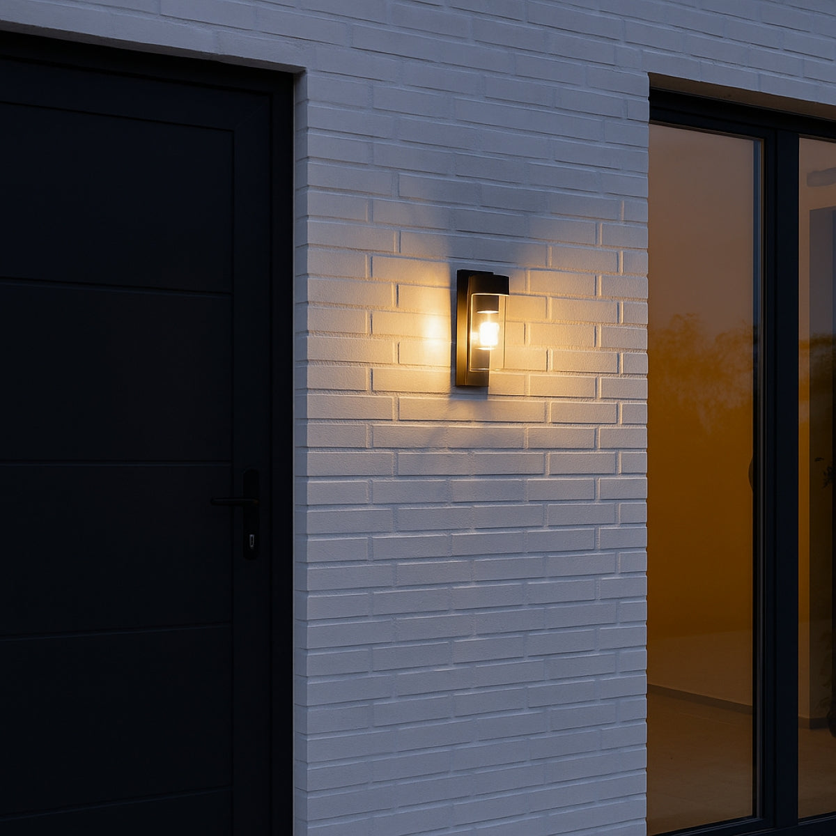 CGC ERIN Anthracite Grey E27 Outdoor Wall Light Lantern Clear Diffuser IP54