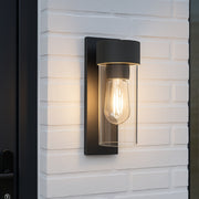 CGC ERIN Anthracite Grey E27 Outdoor Wall Light Lantern Clear Diffuser IP54
