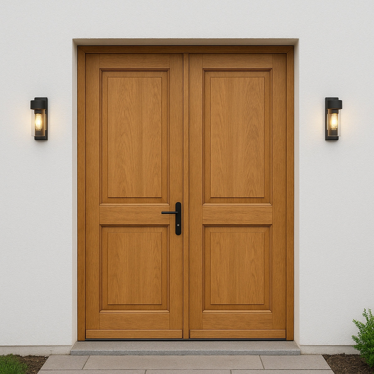 CGC ERIN Anthracite Grey E27 Outdoor Wall Light Lantern Clear Diffuser IP54