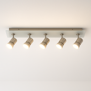 CGC TOP HAT Satin Silver & Glass GU10 Ceiling Bar Spotlight