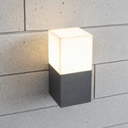 CGC AMARA Dark Grey & White Cube Outdoor Wall Light