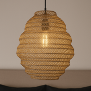 CGC CASABLANCA Medium Matt Gold Mesh Moroccan Metal Ceiling Pendant Light and Lamp Shade