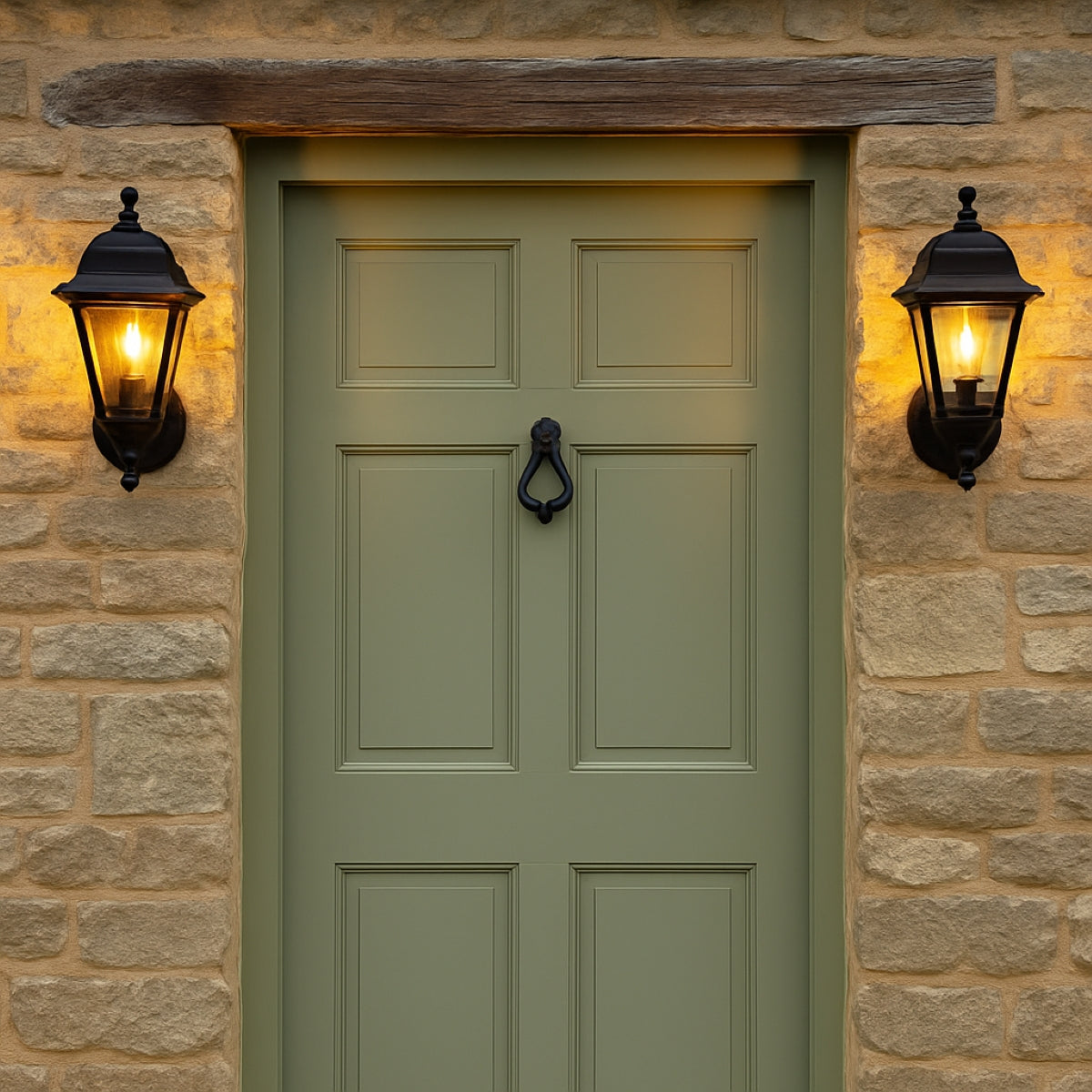 CGC DAHLIA Black Outdoor Wall Lantern Vintage Wall Light IP44 E27 Standard Screw Polycarbonate