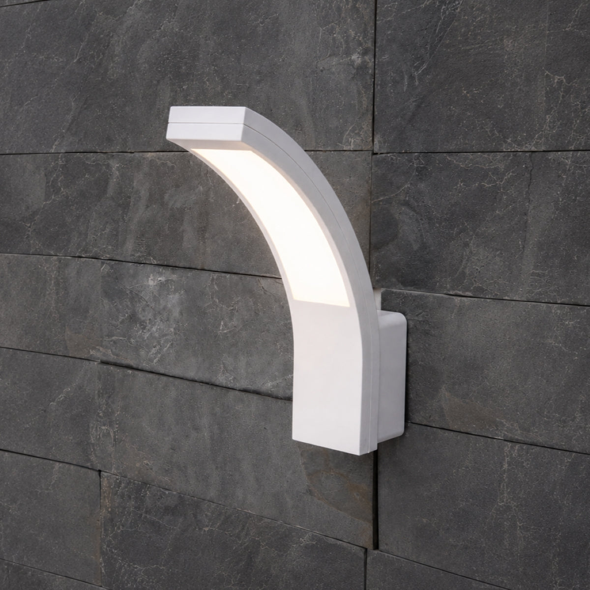 CGC PARIS White LED Curved Outdoor Wall Light