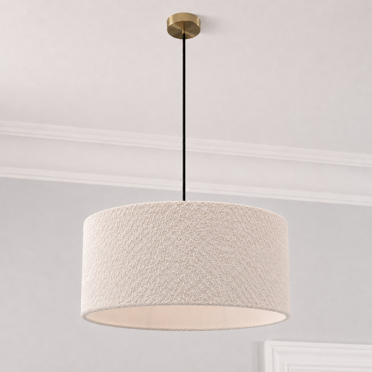 CGC PETRA 45cm Large Grey Boucle Ceiling or Table Lamp Shade