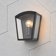 CGC IRIS Black Curved Top Lantern Wall Light