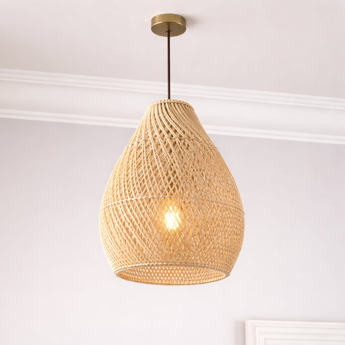 CGC Enya Natural Rattan Easy Fit Hand Made Lampshade