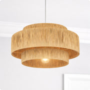 CGC KEFIRA Straw Paper Three Layer Easy Fit Hand Made Lampshade