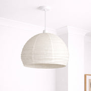 CGC Hester White Linen Large Round Open Easy Fit Hand Made Lampshade