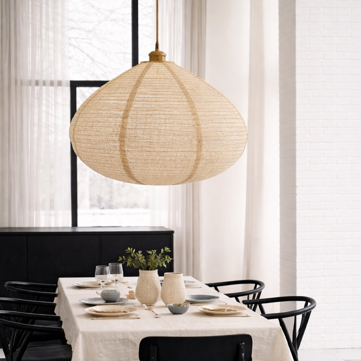 CGC Selma Oatmeal Linen Large Bell Shape Easy Fit Hand Made Lampshade