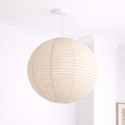 CGC Sybil Oatmeal Linen Large Round Globe Easy Fit Hand Made Lampshade