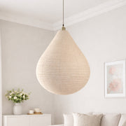 Mabel Oatmeal Linen Large Teardrop Shape Easy Fit Hand Made Lampshade
