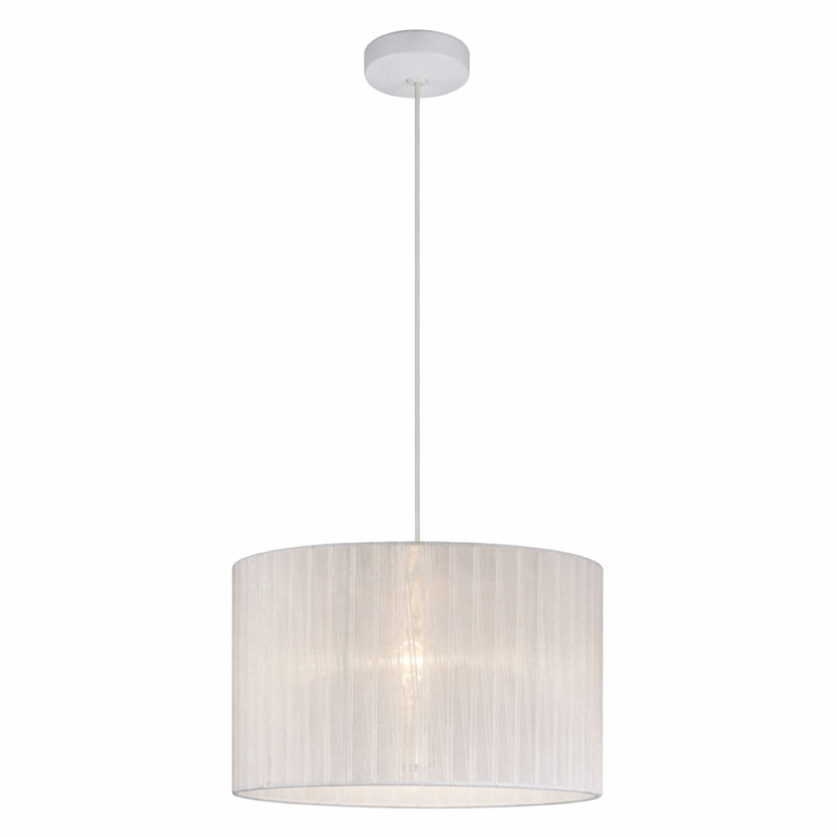 CGC Sylvie Silk Pleated Cream Round Drum Lamp Shade