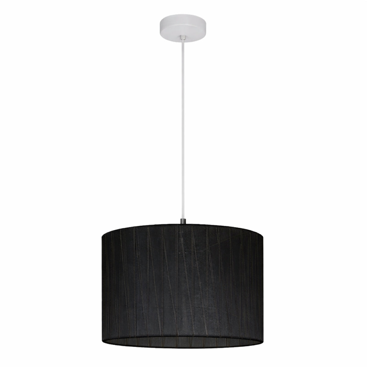 CGC Sylvie Silk Pleated Black Round Drum Lamp Shade