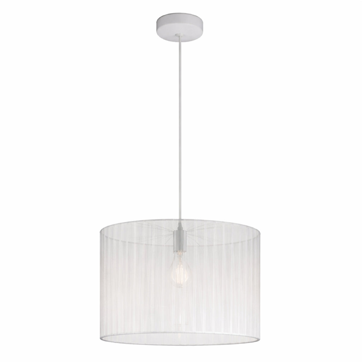 CGC Sylvie Silk Pleated Cream Round Drum Lamp Shade