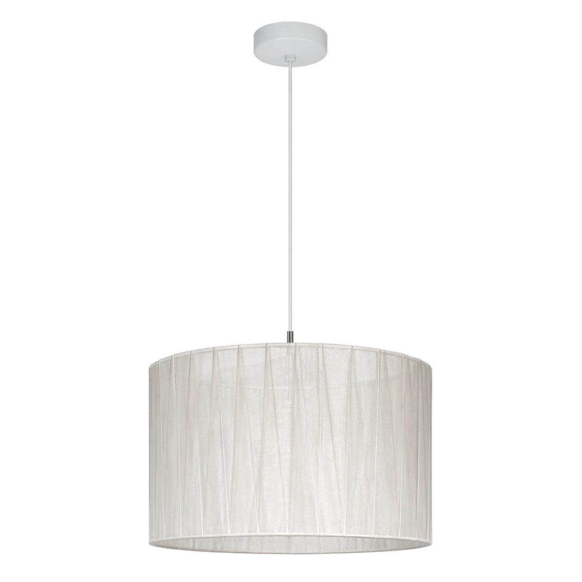 CGC Sylvie Silk Pleated Grey Round Drum Lamp Shade