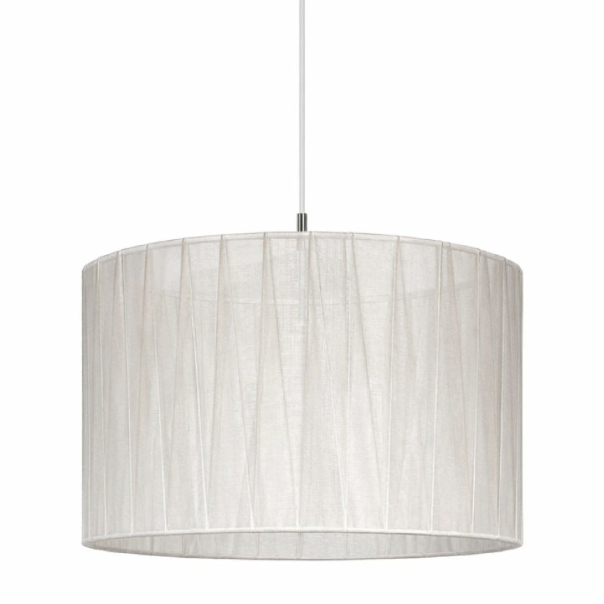 CGC Sylvie Silk Pleated Grey Round Drum Lamp Shade