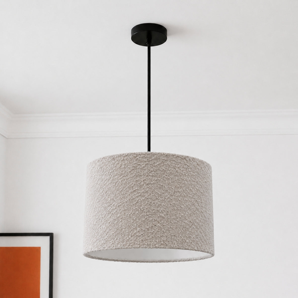 CGC PETRA 30cm Grey Boucle Ceiling or Table Lamp Shade