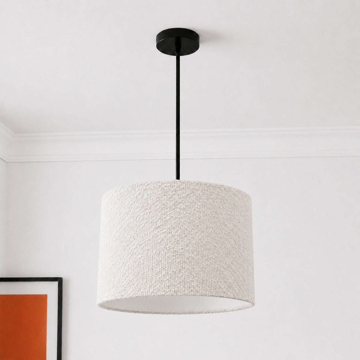 CGC PETRA 30cm White Boucle Ceiling or Table Lamp Shade