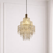CGC LIZA Three Tier Extra Large Chandelier Crystal & Chrome Ceiling Light Shade