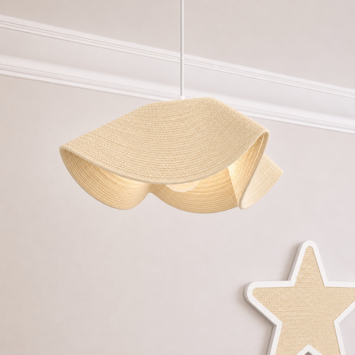 CGC Flora 64cm Cream Floppy Fabric Lampshade