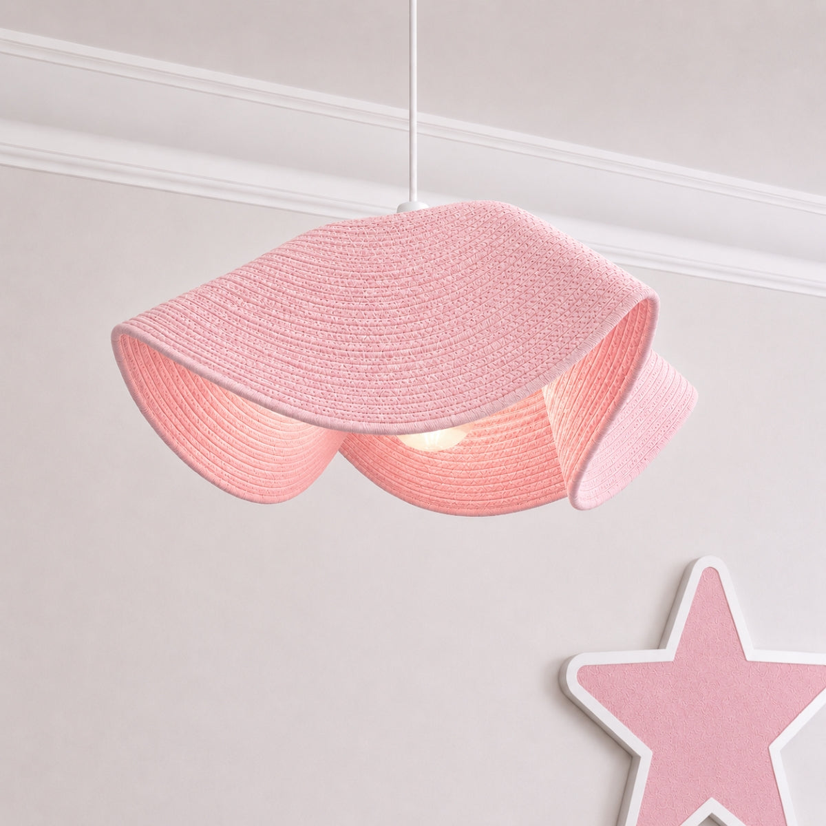 CGC Flora 78cm Pink Large Floppy Fabric Lampshade
