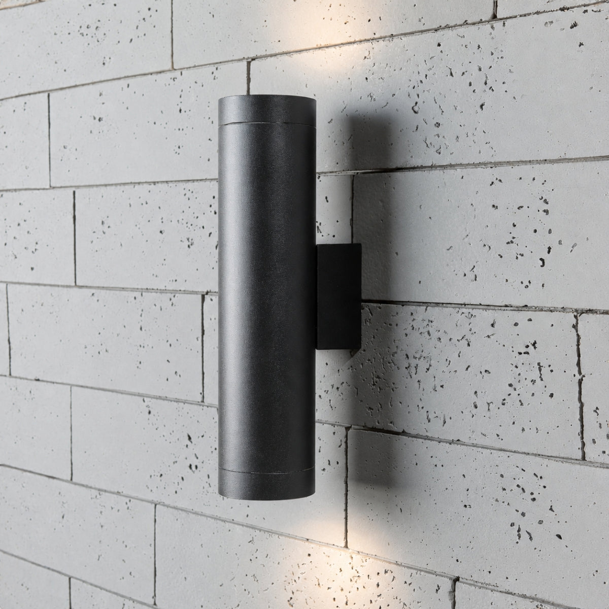 CGC LUCAS Black Extra Long GU10 Double Up and Down Outdoor Wall Light Spotlight IP44 Aluminium