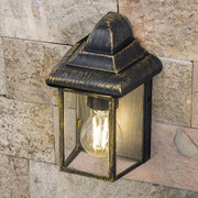 CGC CAMILA Antique Bronze Outdoor Wall Lantern Clear Diffuser