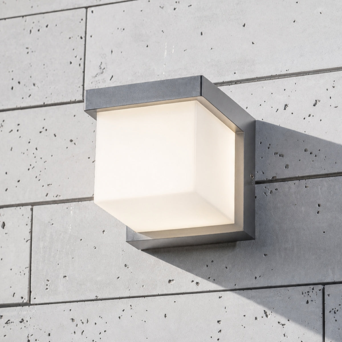 CGC ADDISON Black Cube LED Outdoor Wall Light 4000k Natural White Integrated LED IP65