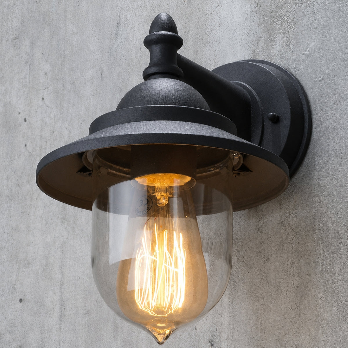 CGC RYDER Matt Black Fisherman Lantern Wall Light