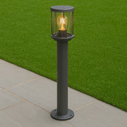 CGC CORA Dark Grey Diagonal Pattern Medium Post Light