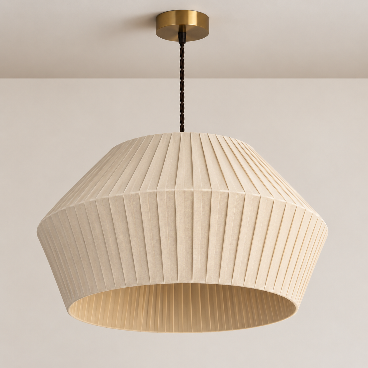CGC Janica Large 50cm Pleated Stone Lamp Shade
